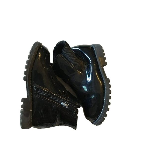 Mix No. 6 Black Patent Leather Ankle Boots Size 7 - Picture 2 of 6